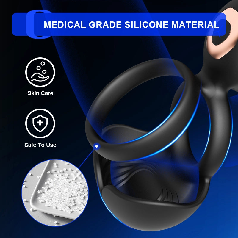 3 in 1 Multi-function Vibrating Cock Ring