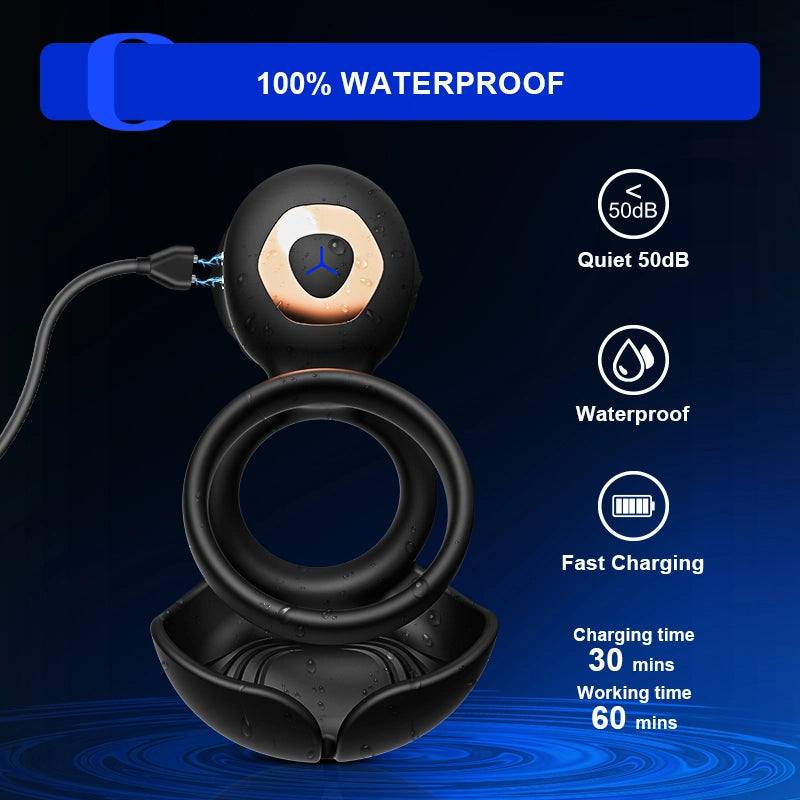 3 in 1 Multi-function Vibrating Cock Ring