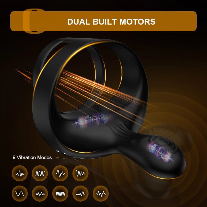 Wireless Remote Control Cock Ring Penis Testicle Vibrator