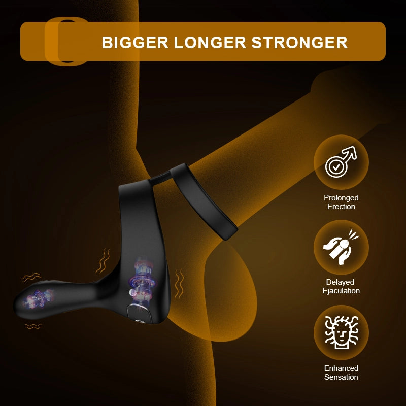 Wireless Remote Control Cock Ring Penis Testicle Vibrator