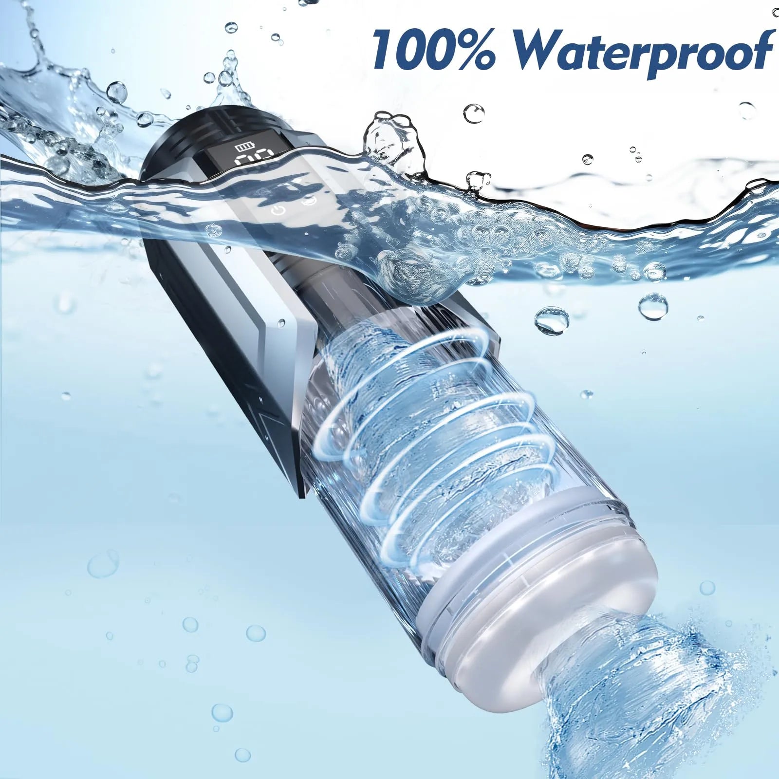 7 Sucking Vibrating Thrusting Rotating 100% Waterproof Male Masterbator