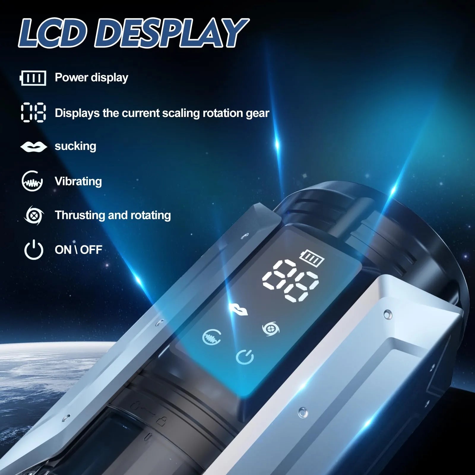 7 Sucking Vibrating Thrusting Rotating 100% Waterproof Male Masterbator