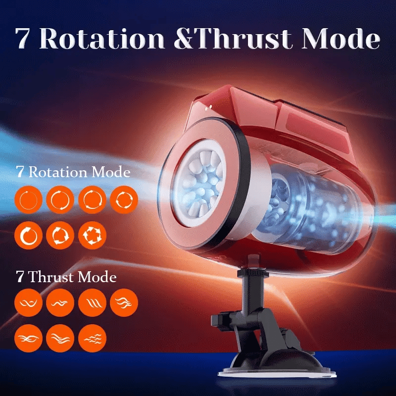 Dual-end Rotating Vibrating Blowjob Male Stroker Machine Waterproof