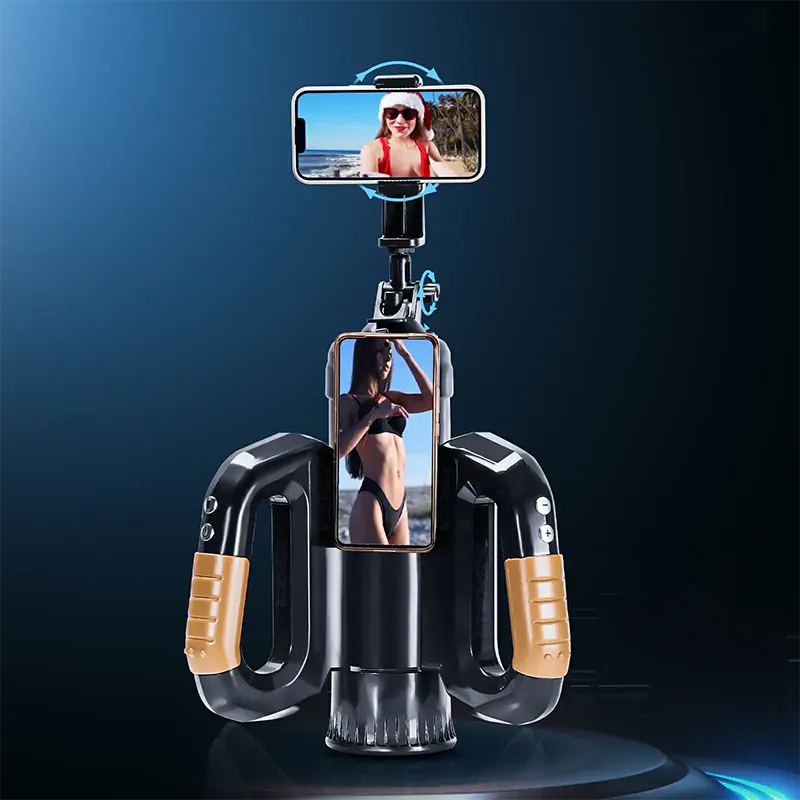 10 Rotating Thrusting Handle Male Stroker with Phone Holder