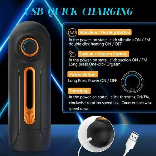 Automatic Thrusting Vibrating Suction Male Stroker
