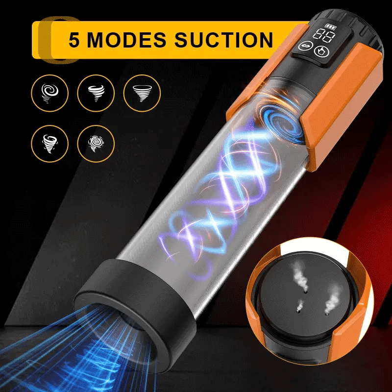 Electric 5 Suction Performance Enhancer Penis Pump 7.9 Inch