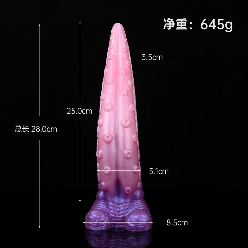 Pink Silicone Tentacle Dildo 11.02 Inch
