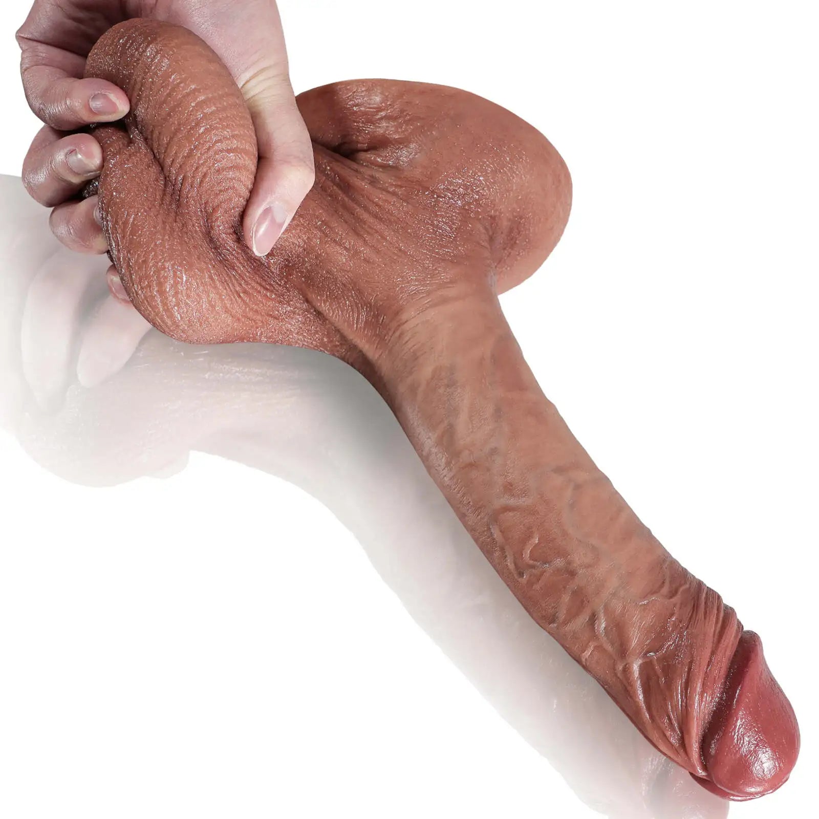 Silicone Realistic Dildo with Moving Balls 9.64 Inch