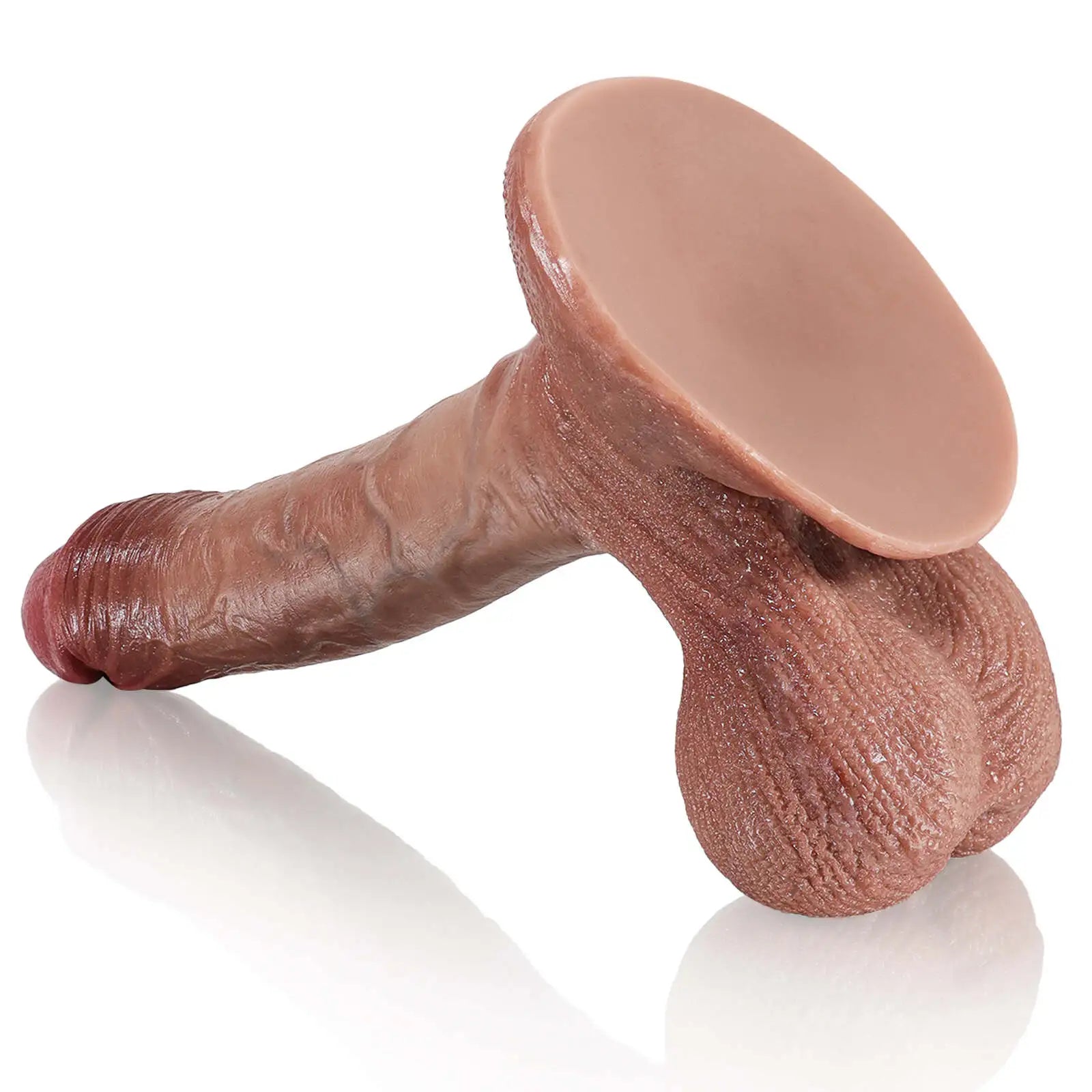 Silicone Realistic Dildo with Moving Balls 9.64 Inch