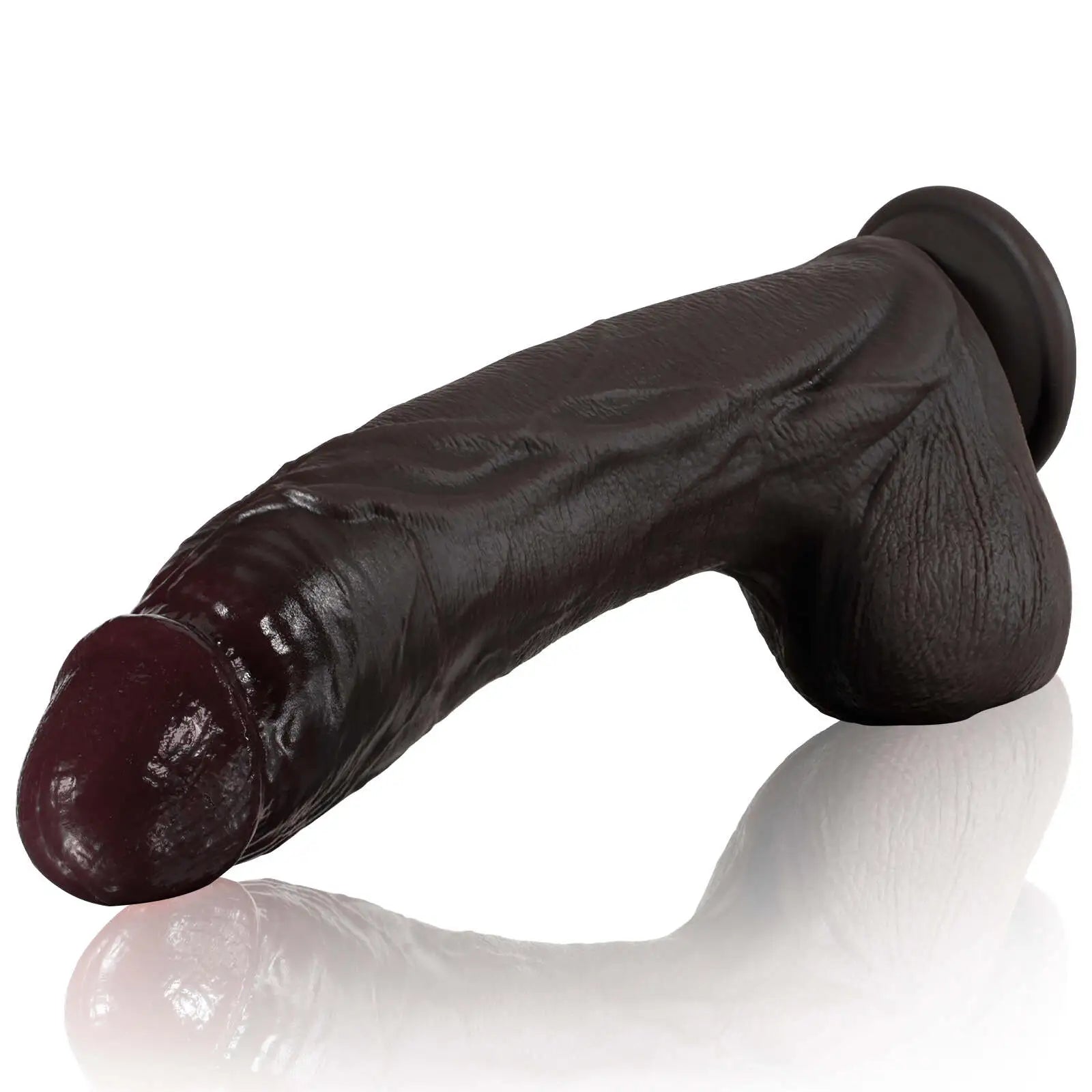 Realistic Thick Black Silicone Big Dildo 10.4 Inch