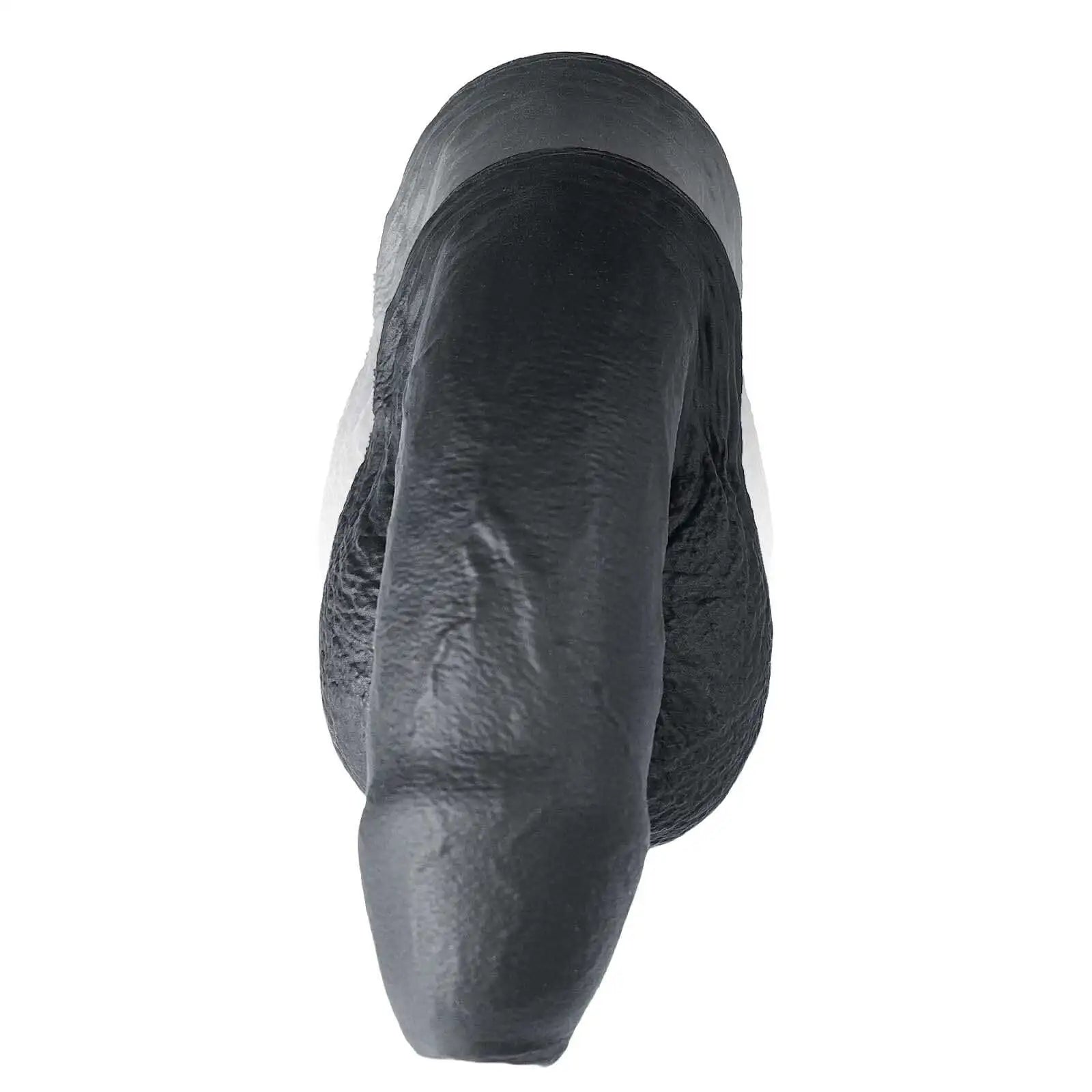 Silicone Black Soft Realistic Foreskin Dildo 5 Inch