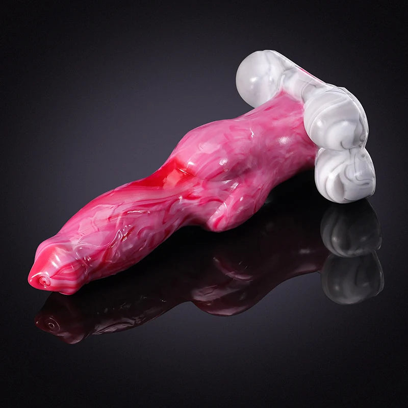 Silicone Big Knot Dog Dildo 9.05 Inch