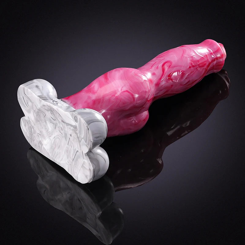 Silicone Big Knot Dog Dildo 9.05 Inch
