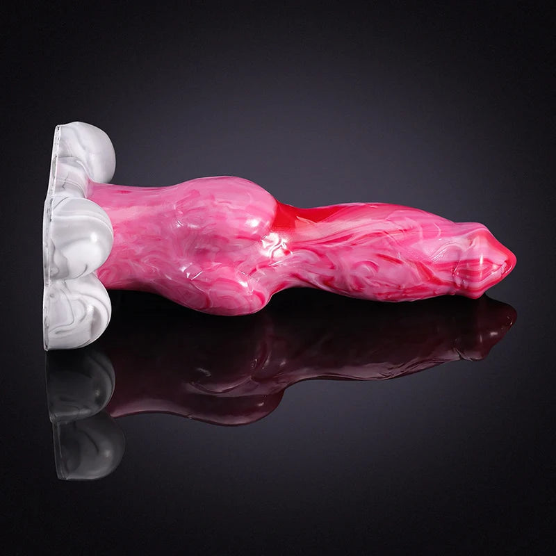 Silicone Big Knot Dog Dildo 9.05 Inch