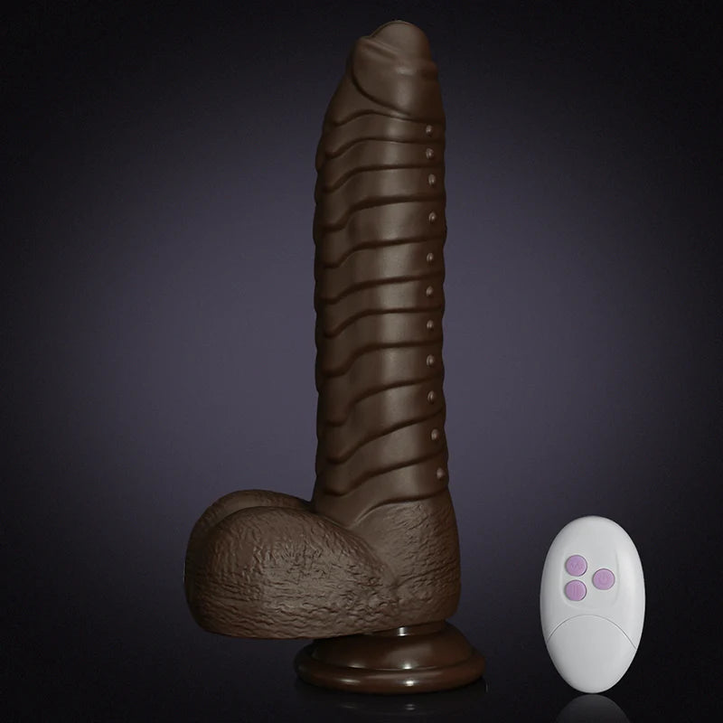 Silicone Vibration Heating Thrusting Dildo 8.7 Inch
