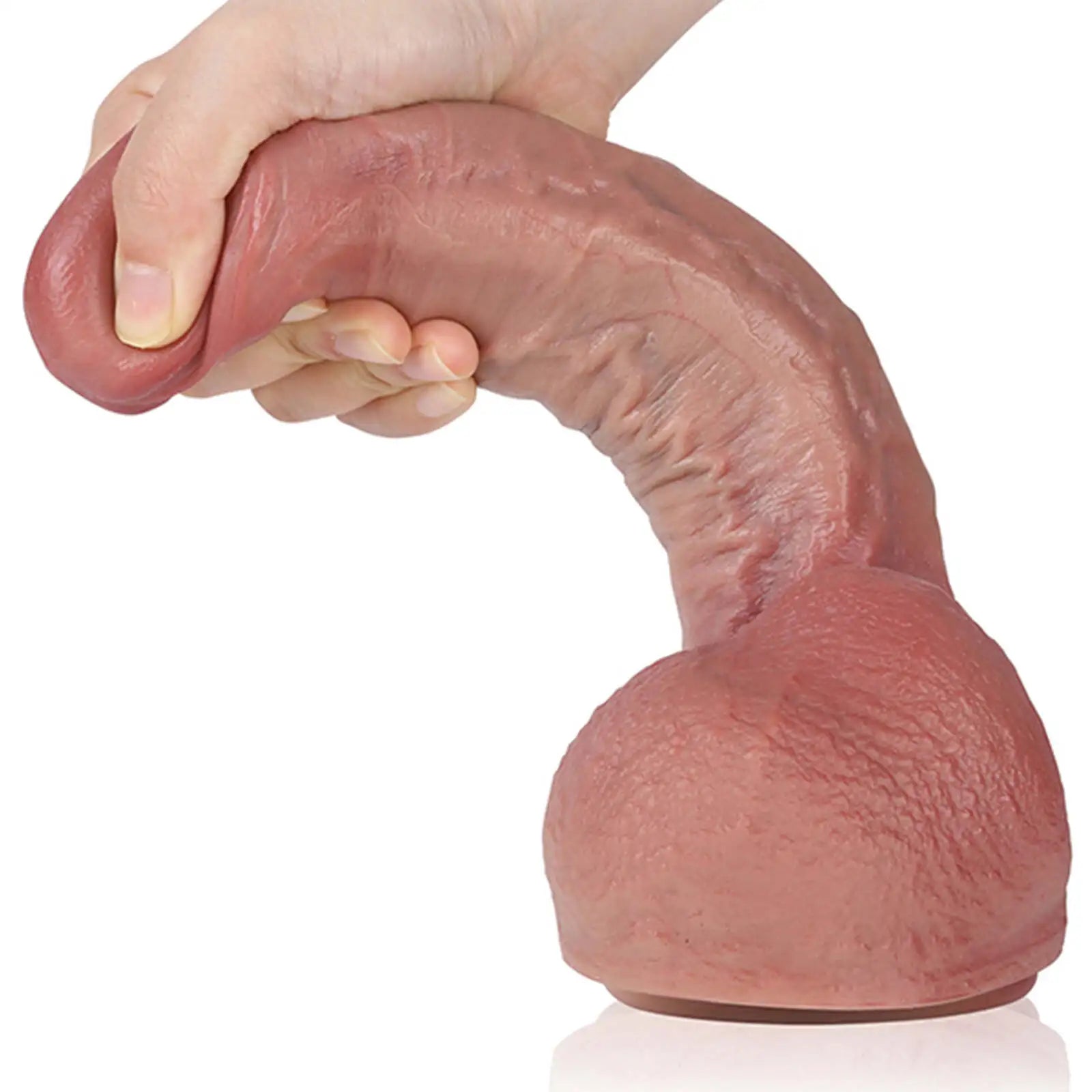 Super Realistic Feel Dildo With Metal Keel Bendable 9.25 Inch