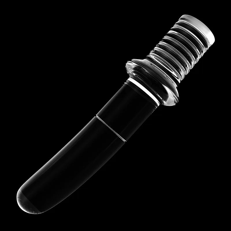 3Pcs Set Clear Handle Glass Dildo