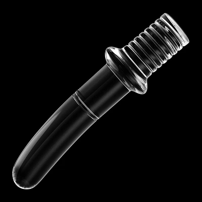 3Pcs Set Clear Handle Glass Dildo