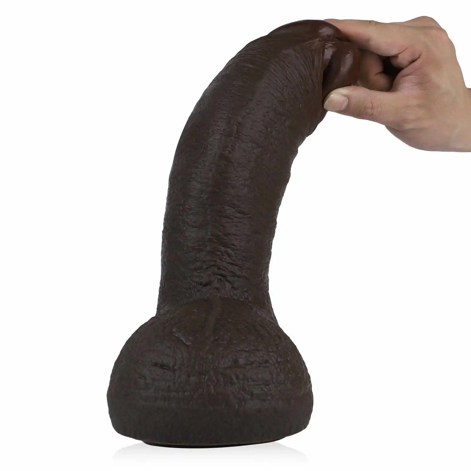 Ultra Thick Silicone Realistic Black Dildo 10.82 Inch