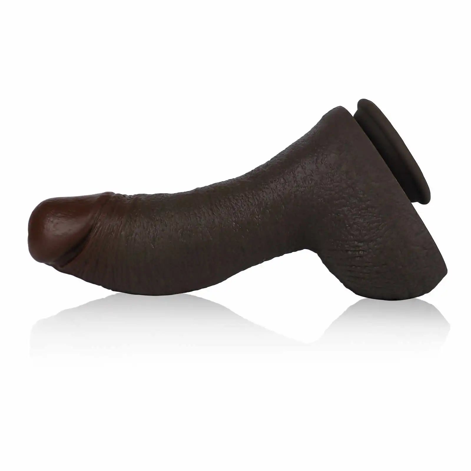 Ultra Thick Silicone Realistic Black Dildo 10.82 Inch