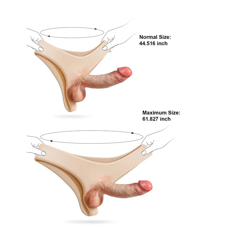 Wearable Hollow Dildo Strap on & Moving Balls