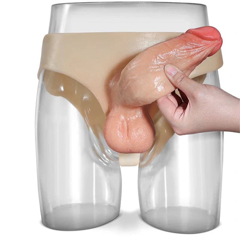 Wearable Hollow Dildo Strap on & Moving Balls