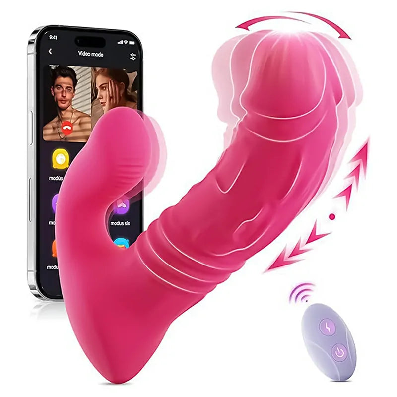 10 Thrusting & Vibrating Wearable App Remote Control Vibrator