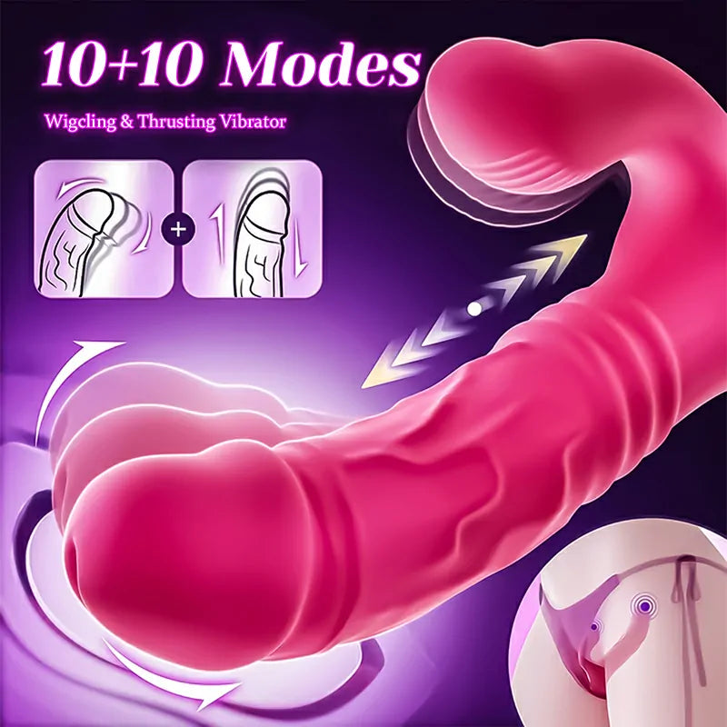 10 Thrusting & Vibrating Wearable App Remote Control Vibrator