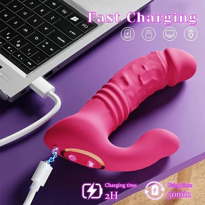 10 Thrusting & Vibrating Wearable App Remote Control Vibrator