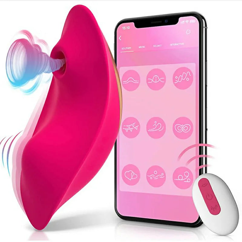 9 Frequency Sucking & Vibration APP Controlled Vibrator