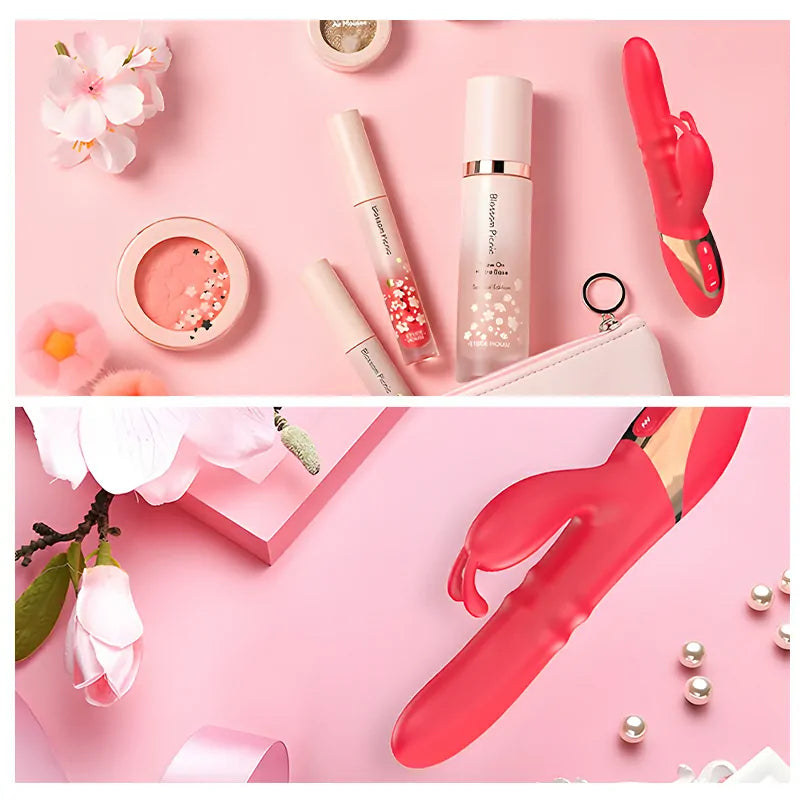 3 Frequency Thrusting & Slapping Vibrating Bunny Vibrator