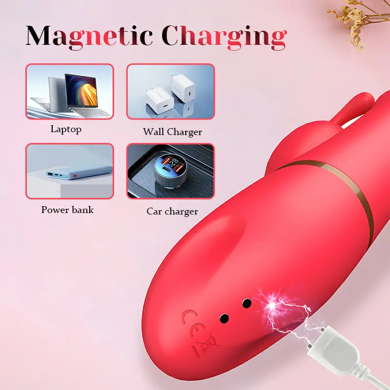 3 Frequency Thrusting & Slapping Vibrating Bunny Vibrator