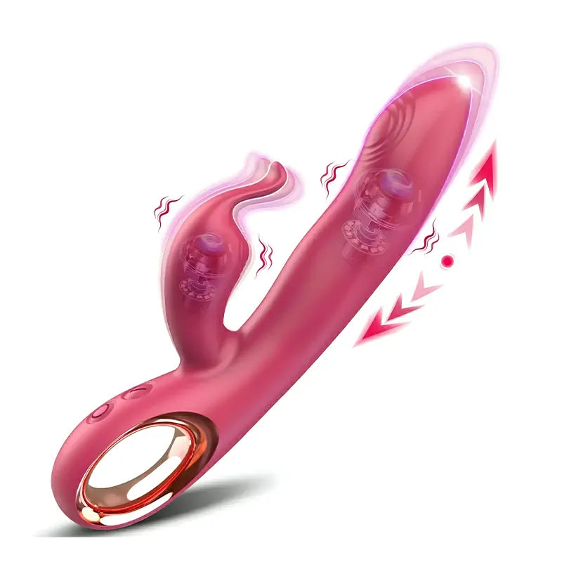 best rabit vibrator Rechargeable Slim Shaft Rabbit Vibrator w/ Rotating Beads