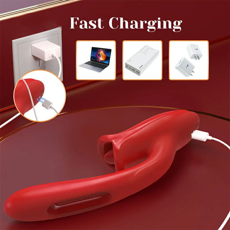 3 In 1 Licking Vibration Tapping Clit Vibrator