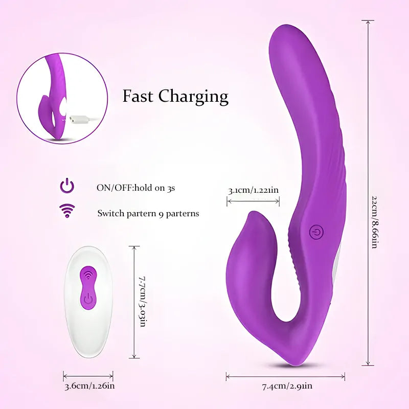 9 Speed Double End Remote Clit Vibrator
