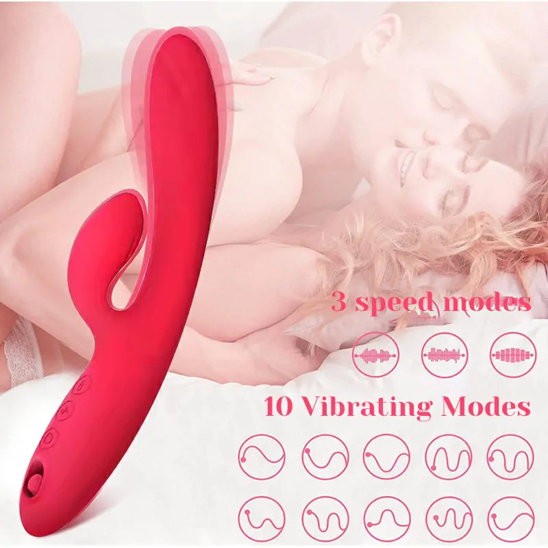 10 Vibrations & 5 Sucking Modes Rechargeable Silicone Clit Vibrator