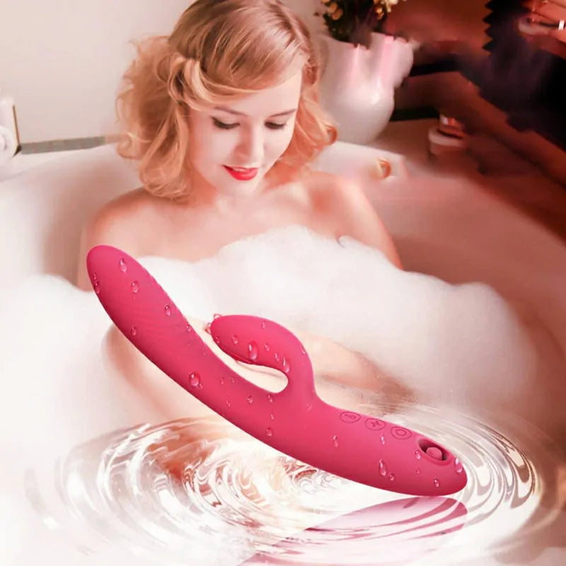 10 Vibrations & 5 Sucking Modes Rechargeable Silicone Clit Vibrator