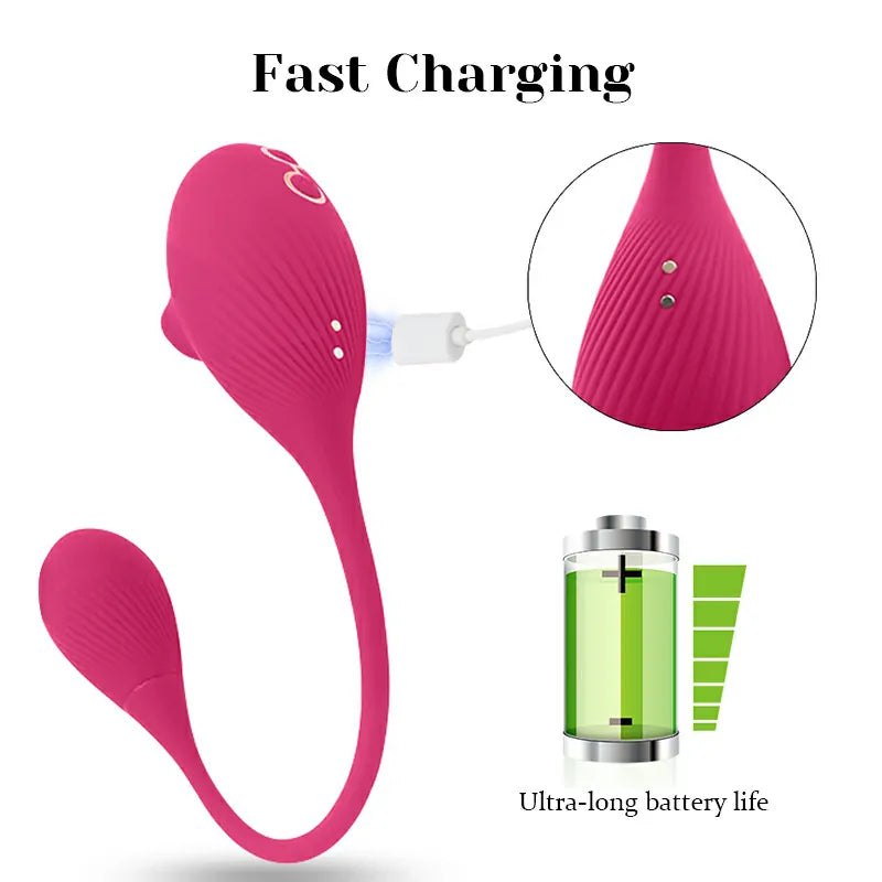 Portable Sucking Vibration Double Head Stimulation Clit Vibrator