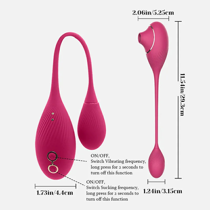 Portable Sucking Vibration Double Head Stimulation Clit Vibrator