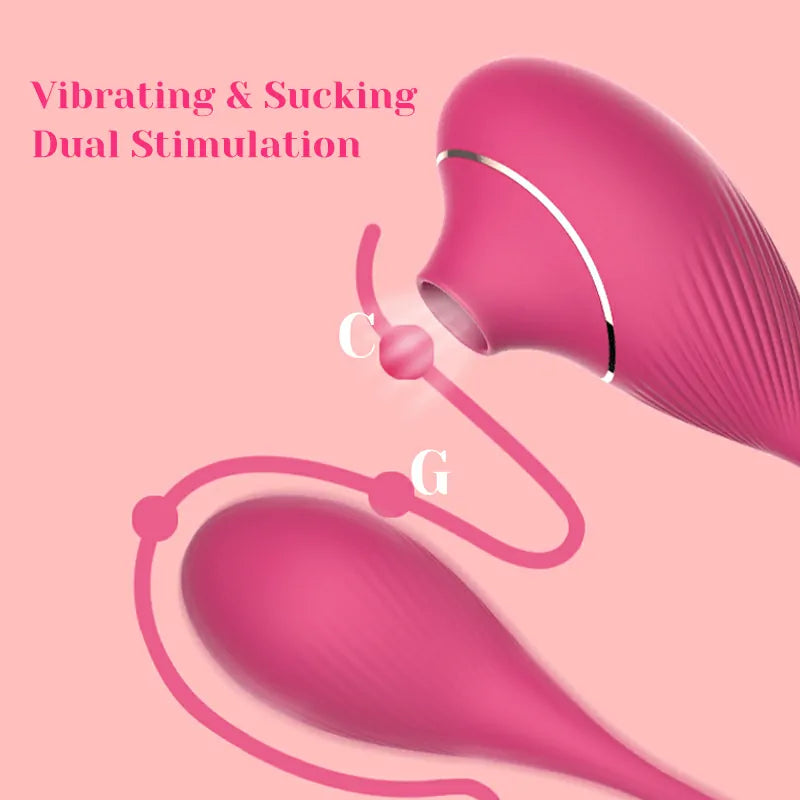 Portable Sucking Vibration Double Head Stimulation Clit Vibrator