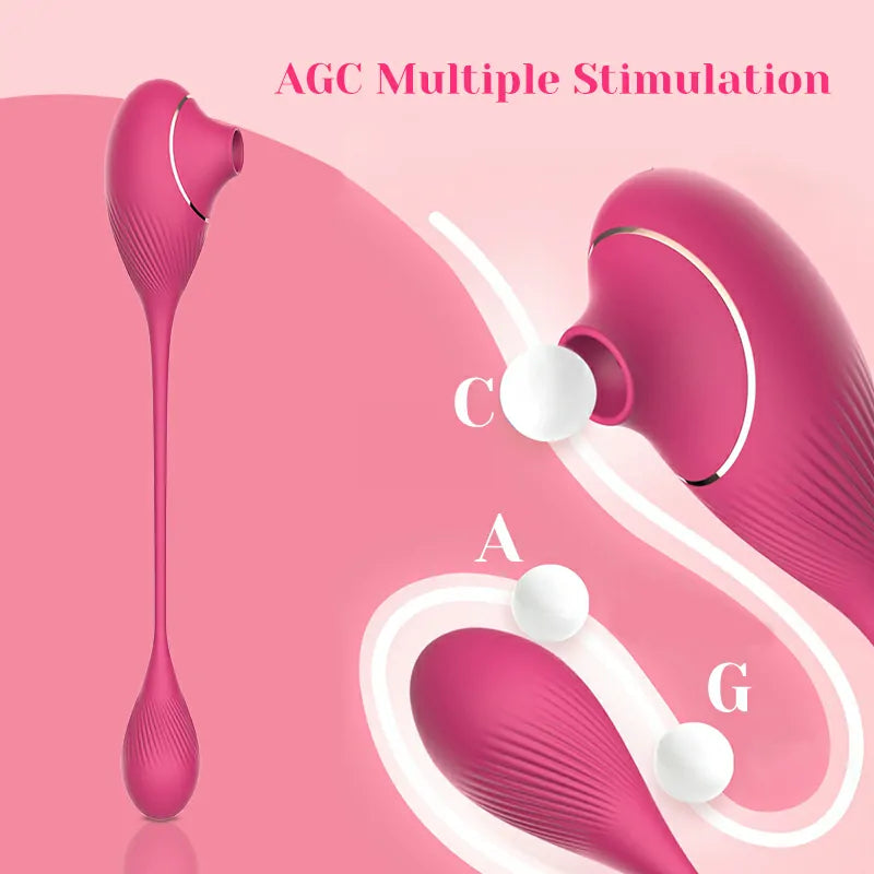 Portable Sucking Vibration Double Head Stimulation Clit Vibrator