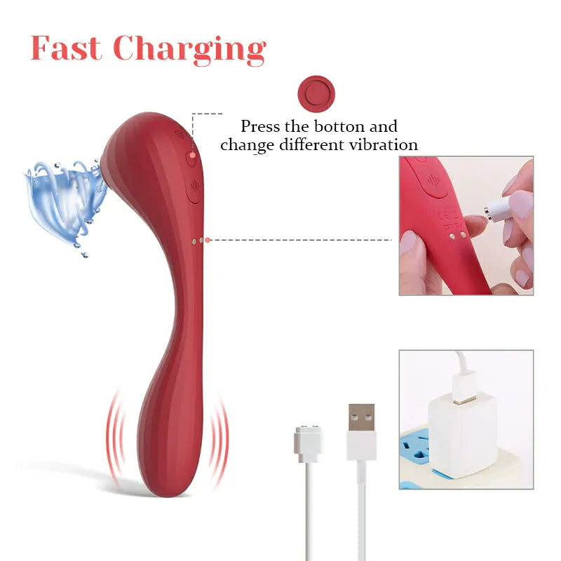 APP Portable Rechargeable Sucking Clitoral Vibrator