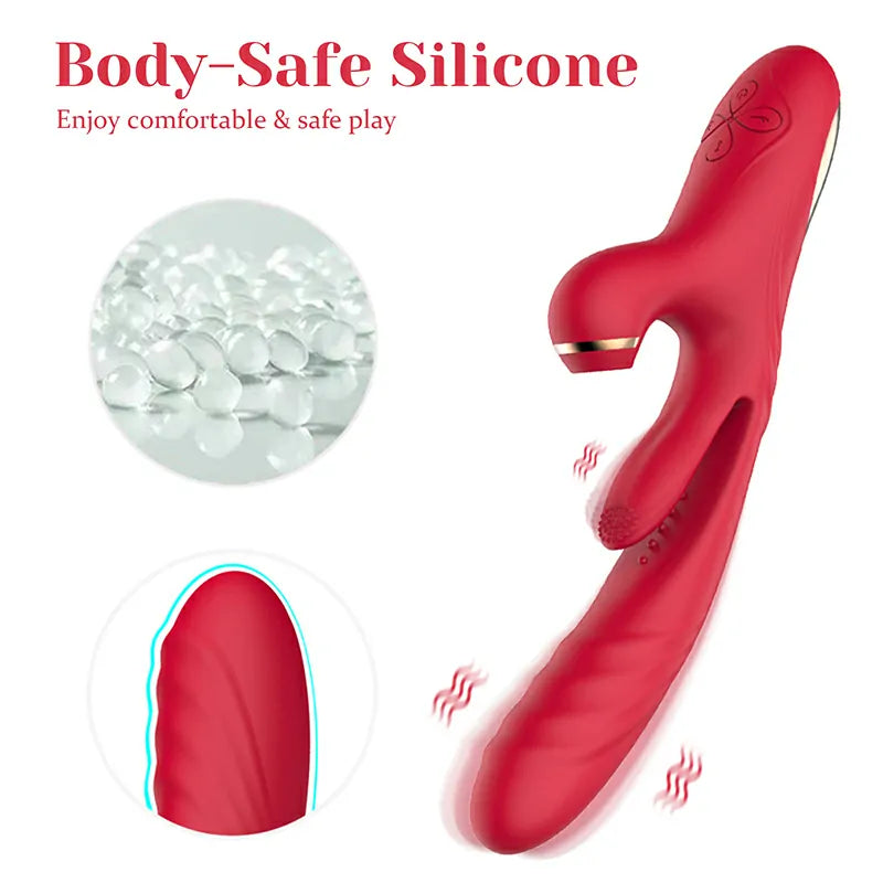 3 in 1 Powerful Vibrating Sucking Stimulation G Spot Vibrator