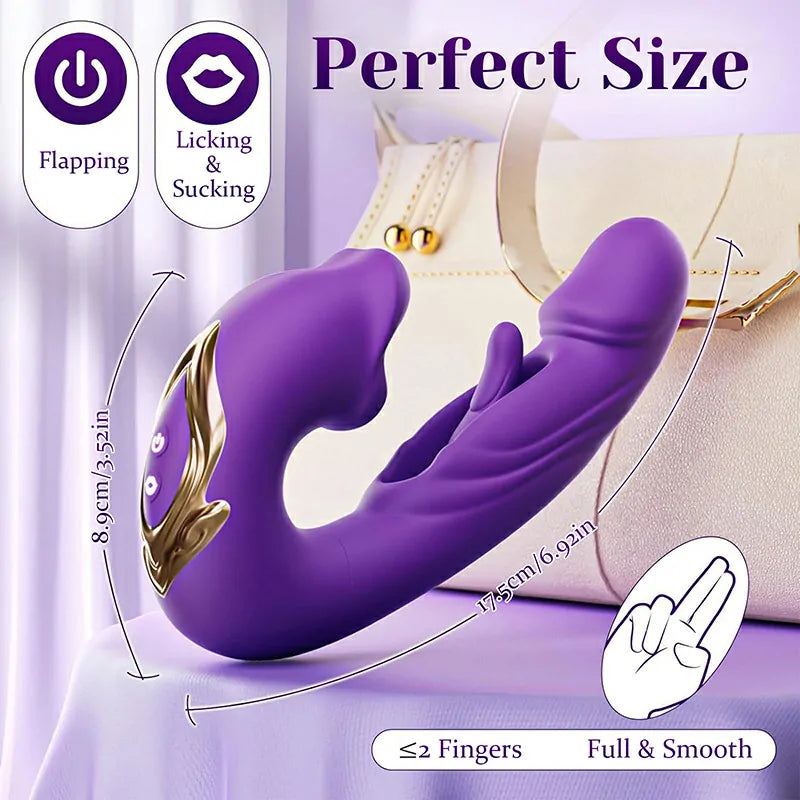Wearable Flapping Vibrating & Licking G Spot Vibrator