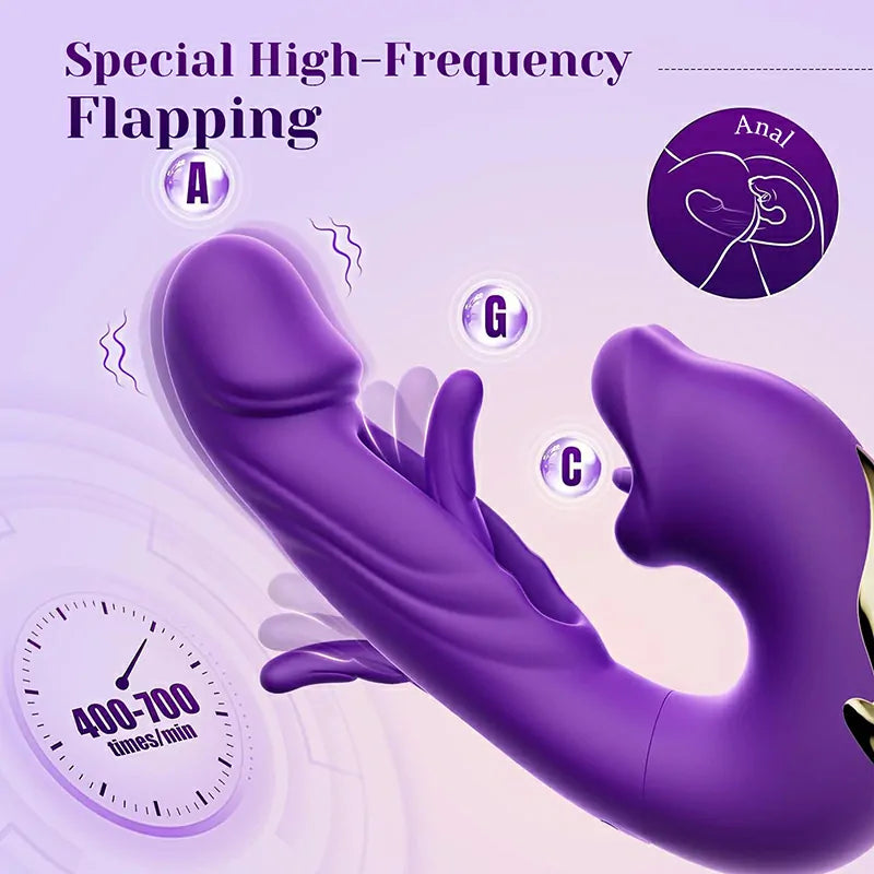 Wearable Flapping Vibrating & Licking G Spot Vibrator