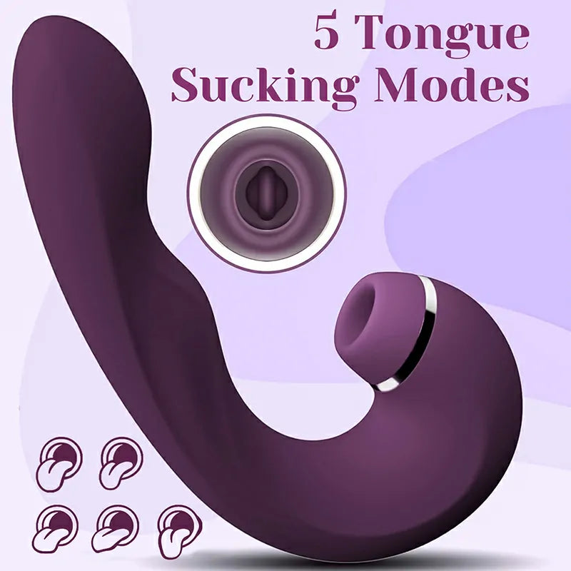 3 In 1 Sucking Vibration Waterproof G Spot Vibrator