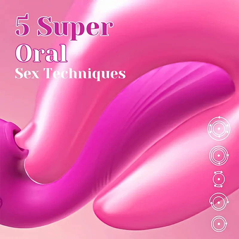 3 In 1 Clitoral Sucking 5 Licking 10 Vibrating G Spot Vibrator
