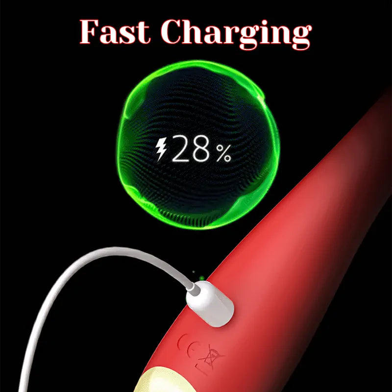 2 In 1 Silicone Vibrating Pulsating G Spot Vibrator