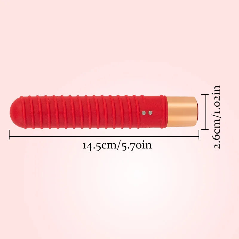 7 Vibrations Rechargeable Threaded Lipstick Bullet Vibrator