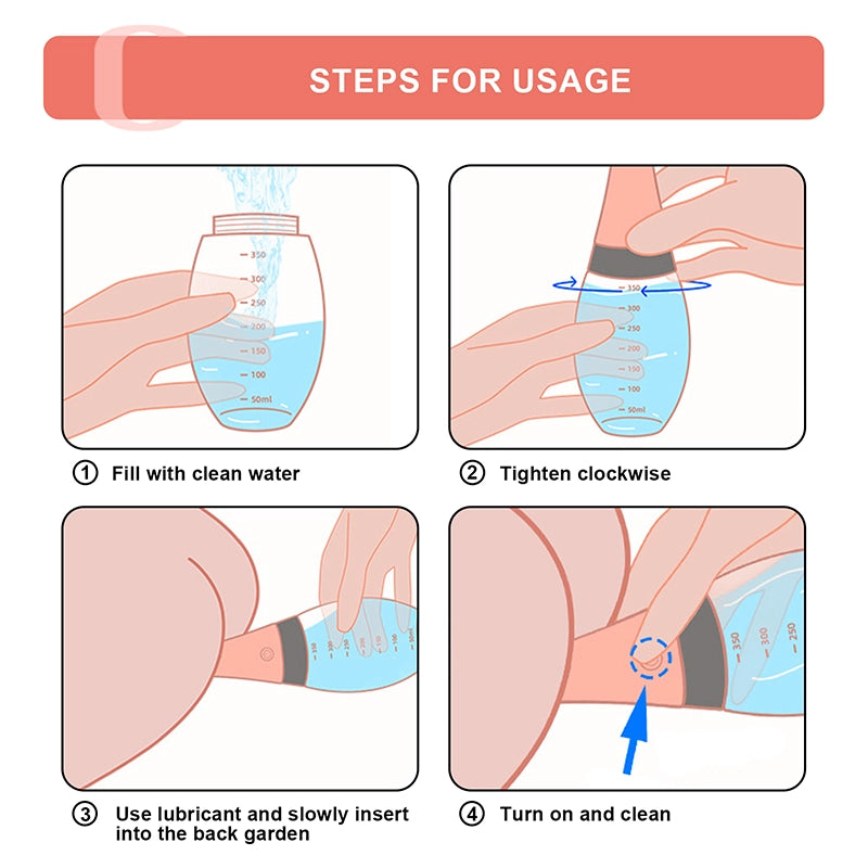 3 Frequencies Mode Silicone Automatic Enema